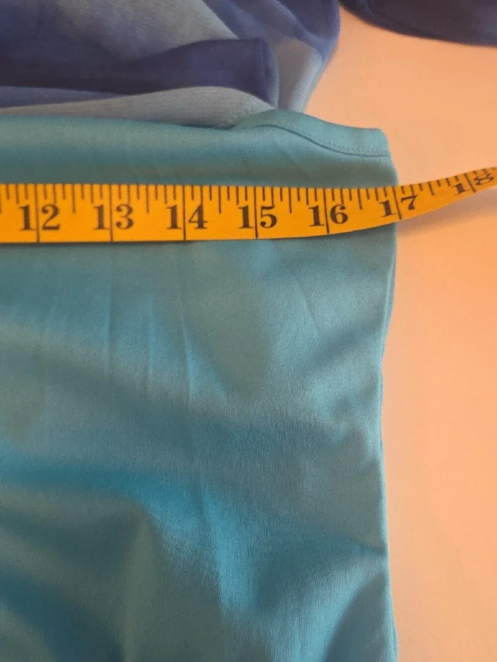 INC International Concepts Blue Ombre Button-Front Roll-Sleeve Blouse Size Large